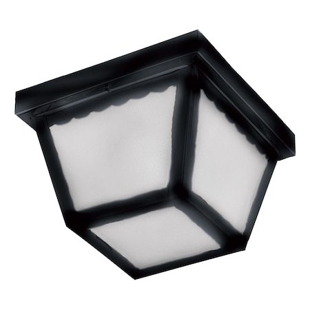 Maxim Lighting Outdoor Essentials 2-Light 9.5" Wide Black Outdoor Flush Mount Light 6204FTBK